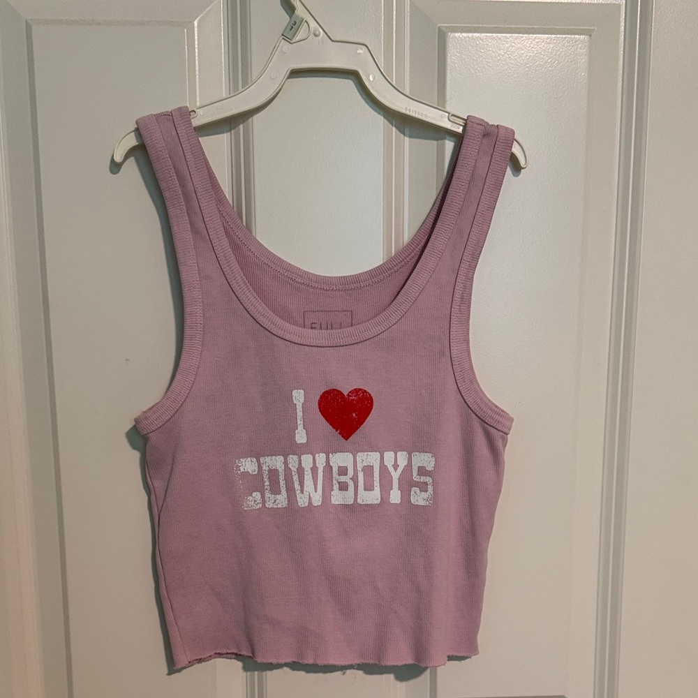 Full Tilt Pink Graphic Cropped Tank
